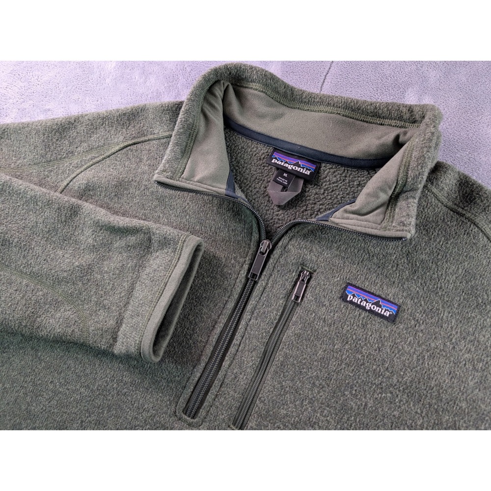 Patagonia Better Sweater 1/4 Zip Fleece Pullover Green Mens XL STY 25522 FA16